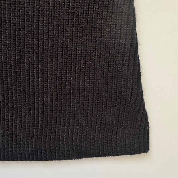 NWT Zara Knit Skirt Elastic Waistband Ribbed Trim Black Academia Soft Sz S - Picture 11 of 11